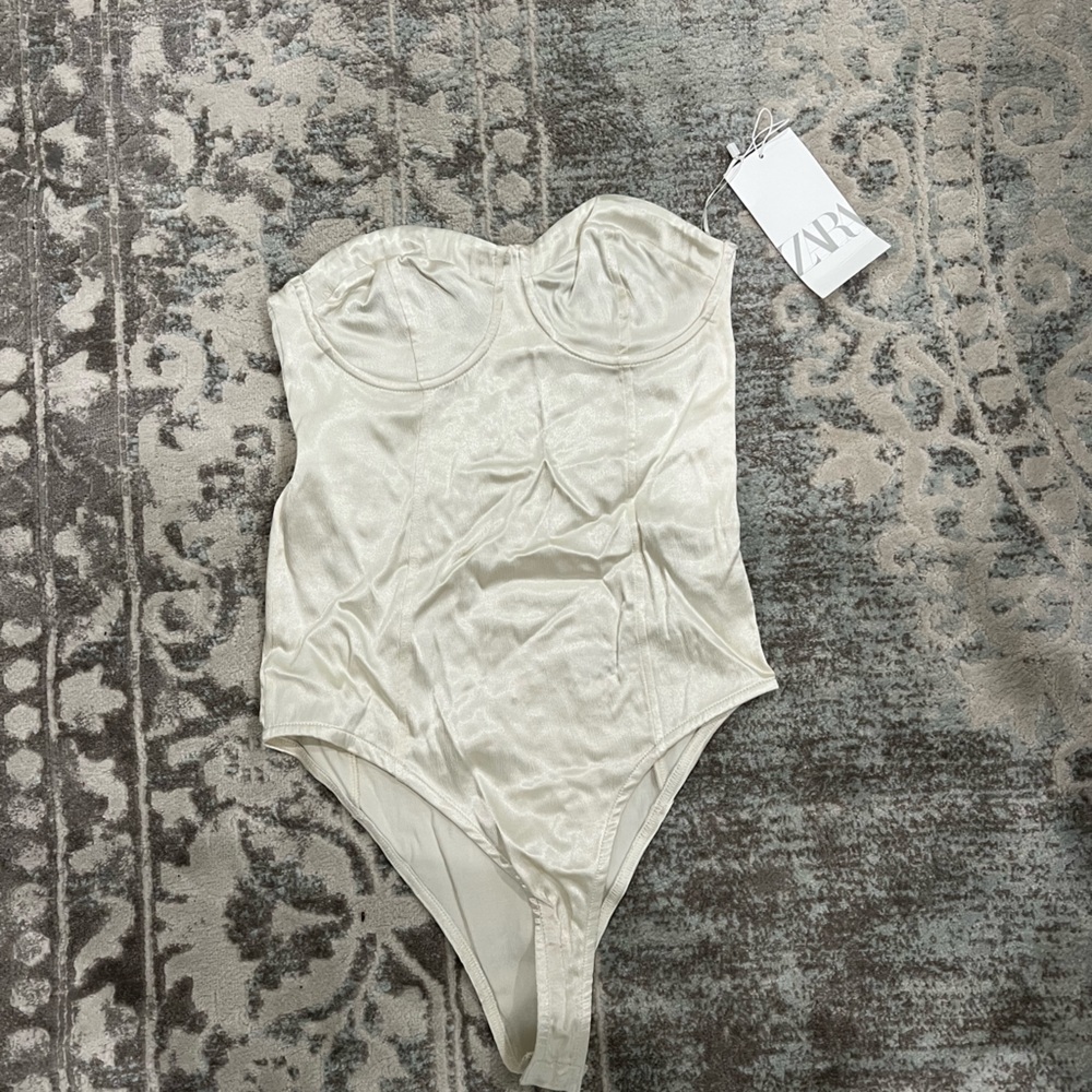 White Zara bodysuit. Size small and medium. New with tags!